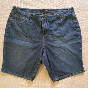Plus size denim shorts